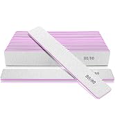Professional Nail File Double Sided 80/80 Grit Nail Files Manicure Tools for Nail Grooming and St...