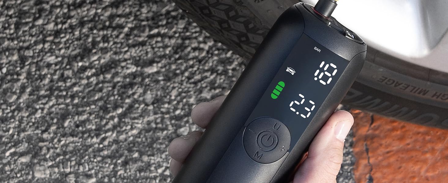 Tire Inflator Portable Air Compressor, Electric Bike Tire Pump