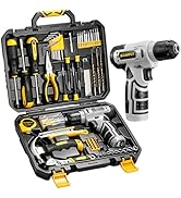 Tool Set, Tool Kit for Home, 8V Cordless Drill Set, 157 PCS Tool Kit with Drill, General Househol...