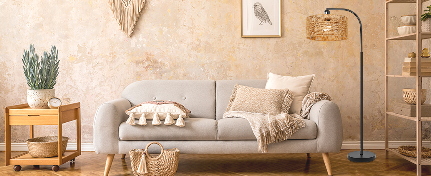 rattan lamp floor