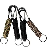 EOTW Paracord Keychain with Carabiner Military Braided Survival Lanyard Key Ring Hook for Outdoor...