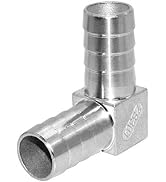 Beduan 1" Hose Barb Elbow Stainless Steel 90 Degree L Right Angle Barbed Fitting