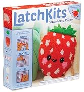 Latchkits Strawberry Pillow - Latch Hook Kits for Kids, Arts and Crafts, Yarn Art, Kids Crafts, T...