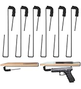 TRIPLE DEER Wall Mount Handgun Hanger, Pistol Rack for Safe or Cabinet/Wood Rifle Hook, Shotgun D...