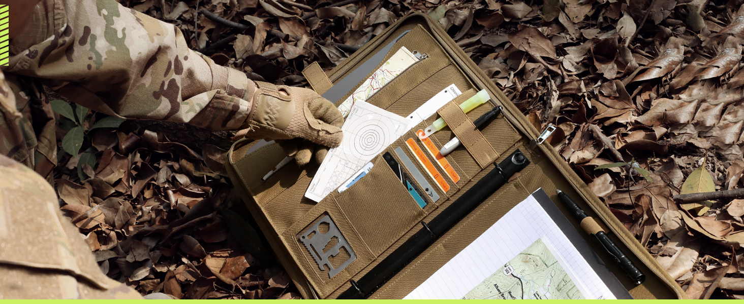 LIVANS Tactical Notebook portfolio Padfolio Ring Binders