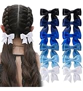 12Pcs Hair Bows Clips for Women Silky Satin Cute Bow Clips for Girls Short Tail Ribbon Alligator ...