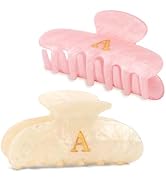 Cute Initial Hair Clips Large Acrylic Letter Hair Clips For Women Elegant Hair Accessory Letter A