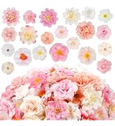 210 Pcs Mini Silk Flower Heads Small Fake Rose Daisy Faux Flowers Bulk for Crafts Artificial Loos...