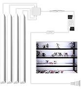 Cabinet Lighting, 4pcs 12" V-Shape Bright LED Light Bars for Under Cabinet, Gun Safe, Locker, Clo...