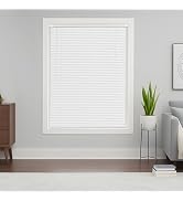 VEVOR Mini Blinds, 43.3" W x 48" H, 1" Slat Size, Cordless Horizontal Light Filtering No-Drill Mi...