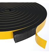 Egofix Weather Stripping Door Seal Strip,Black Weatherproof Foam Tape Insulation for Sliding Door...