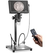 Elikliv 7" Full View Digital Coin Microscope with Weighing Scale and Lights | Camera & Video, USB...