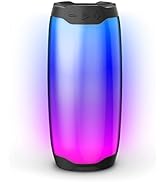 Merkury Innovations Thrill Bluetooth Speakers with Color Changing Lights, Battery Powered, Weathe...