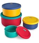 KSENDALO Silicone Bowls from 71oz to 13.5oz, Silicone Food Storage Containers Set, Thick Sturdy E...