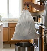 TYPLASTICS FleTex Tall Kitchen 13 Gallon Drawstring Trash Bags, 300 Bags, 24in x 27in, Unscented