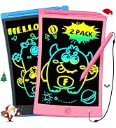 TEKFUN Kids Toys, 2Pcs LCD Writing Tablet with 4 Stylus, 8.5in Erasable Doodle Board Mess Free Dr...