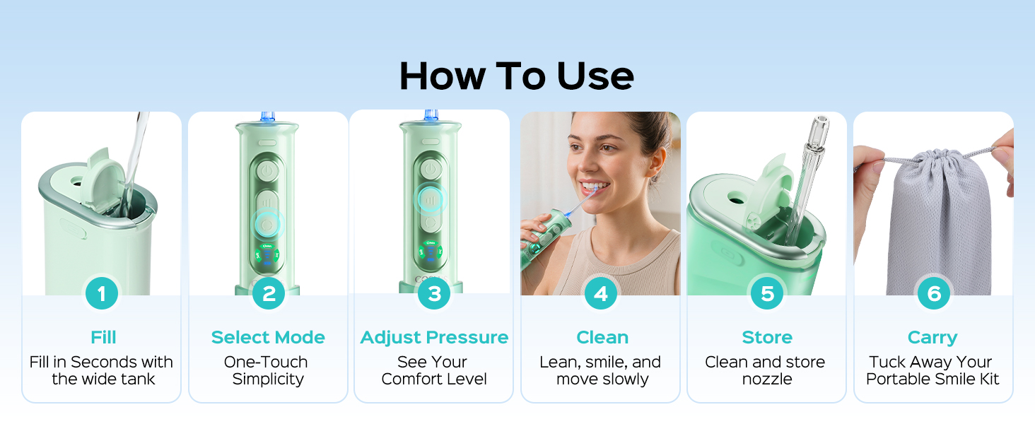 COSLUS T50 Portable Water Flosser for Travel
