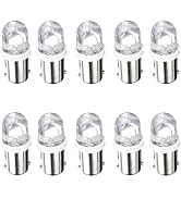 Pniwuno 10 PCS BA9S BA9 BA9S 53 57 1889 1891 1895 64111 T4W LED Car Bulbs, 12V 24V 3030 5SMD Supe...