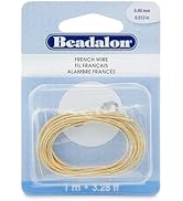 Beadalon French Wire, 0.80 mm / .032 in, Gold Color, 1 Meter