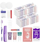 Travel Toiletries Personal Cleaning Bulk,Disposable Hygiene Kit Care Package Supplies, Women Toil...