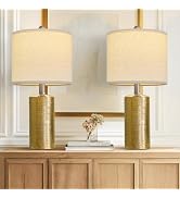 G-SAFAVA 20.5" Small Table Lamps for Living Room Lamp Set of 2 Ceramic Lamps for Bedroom Bedside ...