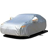 SEAZEN 2 Layers Car Cover Waterproof All Weather, Outdoor Car Covers for Automobiles with Zipper ...