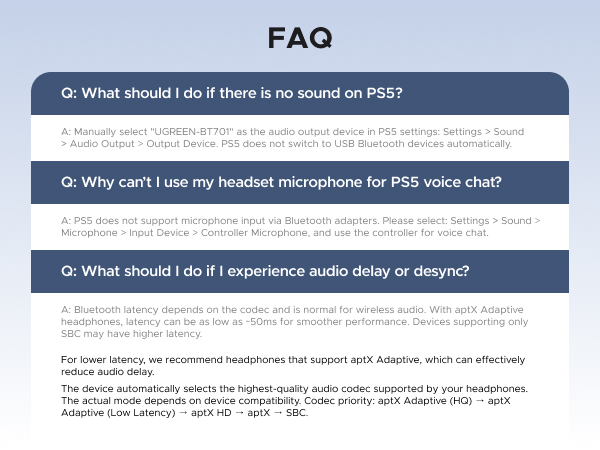 bluetooth adapter FAQ