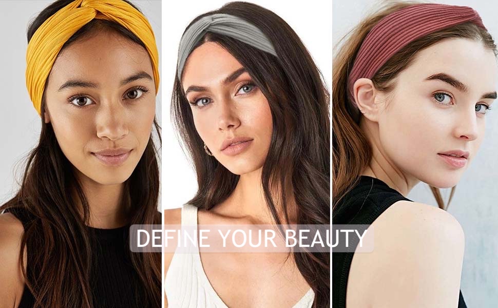 huachi headbands for women twist knot fashion hair accessories cute