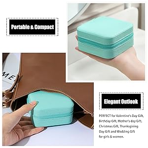 Travel jewelry case Travel jewelry box Travel Jewelry Organizer Small ewelry Organizer Box for Girls