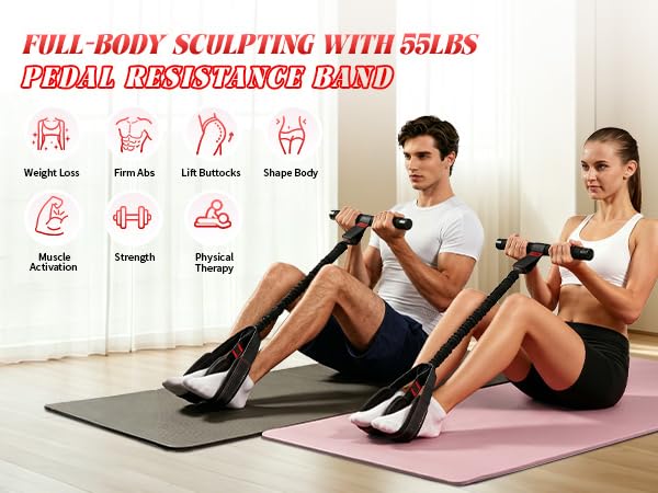 Pedal Resistance Bands with Handles