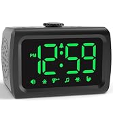Peakeep 115dB Super Loud Alarm Clock for Heavy Sleepers, Large Display Auto/Manual Brightness for...