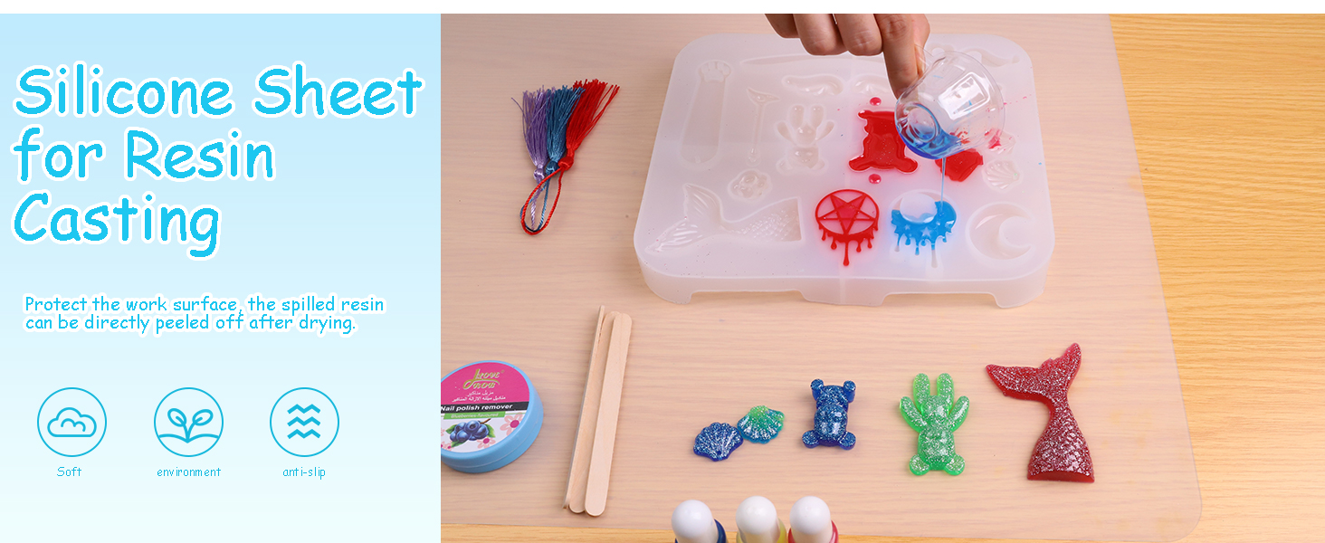 clear silicone mat makeup desk microwave countertop protector play mat food-grade non-slip