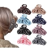 Canitor Hair Clips Set: 8PCS Banana Claw Clips for Thin Hair, Non-Slip Vines Twining French Desig...