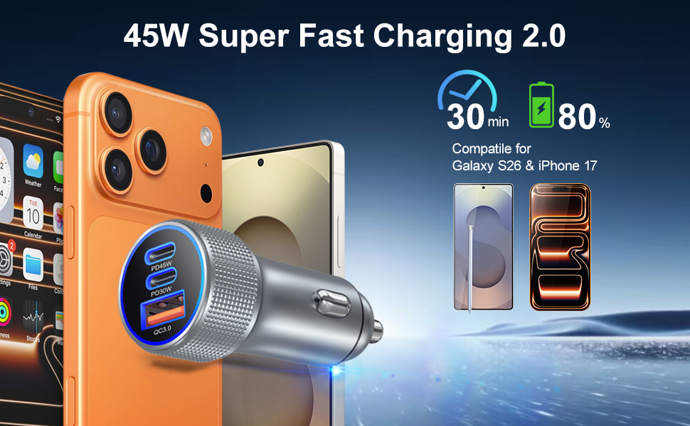 car charger usb c fast charging