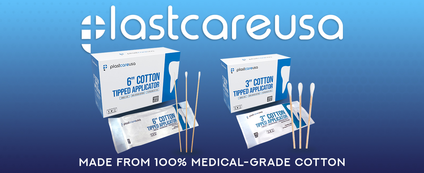 Cotton Tipped Applicators Non Sterile Cotton Swabs with Wooden Sticks Medical Cotton Tip