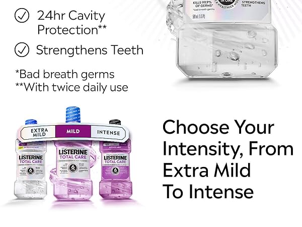 Choose your intensity from extra mild to intense