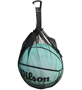 UlifeBetter Single Mesh Ball Bag, Black Basketball net Mesh Backpack Volleyball Bag Net Ball Stor...