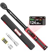 SUERCUP 1/2" Angle Digital Torque Wrench, 2.2-147.5Ft.Lb/3-200N.m, for Cars | Torque + Angle Mode...