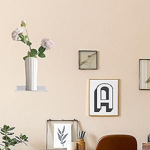 small white wall shelf