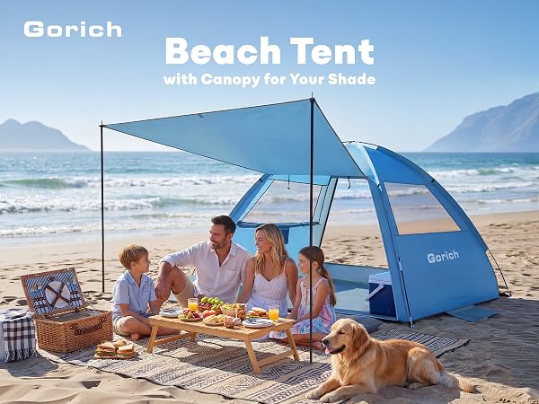 beach canopy tent blue for family