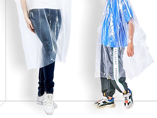Disposable rain poncho