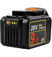 TREE.NB DCB209 20V 9000mAh Battery Replacement for Dewalt N123283 DCB201-2 DCB200 DCB203 DCB204 D...