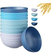 Quatish 10 PCS Unbreakable Cereal Bowls,Dishwasher & Microwave Safe Wheat Straw Bowls, Easy-to-Cl...