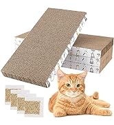 PatiencET Cat Scratcher 4 PCS Cat Scratch Pad Reversible Scratcher Scratching Texture Design Dura...