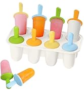 Miaowoof Silicone Popsicles Molds for Toddlers, 8-Cavity Non-BPA Premium Silicone Small Popsicle ...