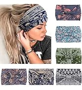 IVARYSS Wide Headbands for Women, Knotted Head Wraps Turbans, Large African Style Head Bands Hair...