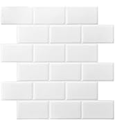 Art3d 10 Thickened Subway Tiles Peel and Stick Backsplash for Kitchen, Stick on Wall Tiles
