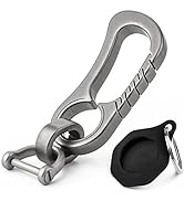 TISUR Carabiner Keychain Clip,Titanium EDC Key Ring holder, Heavy Duty Car Key Chain for Men Women