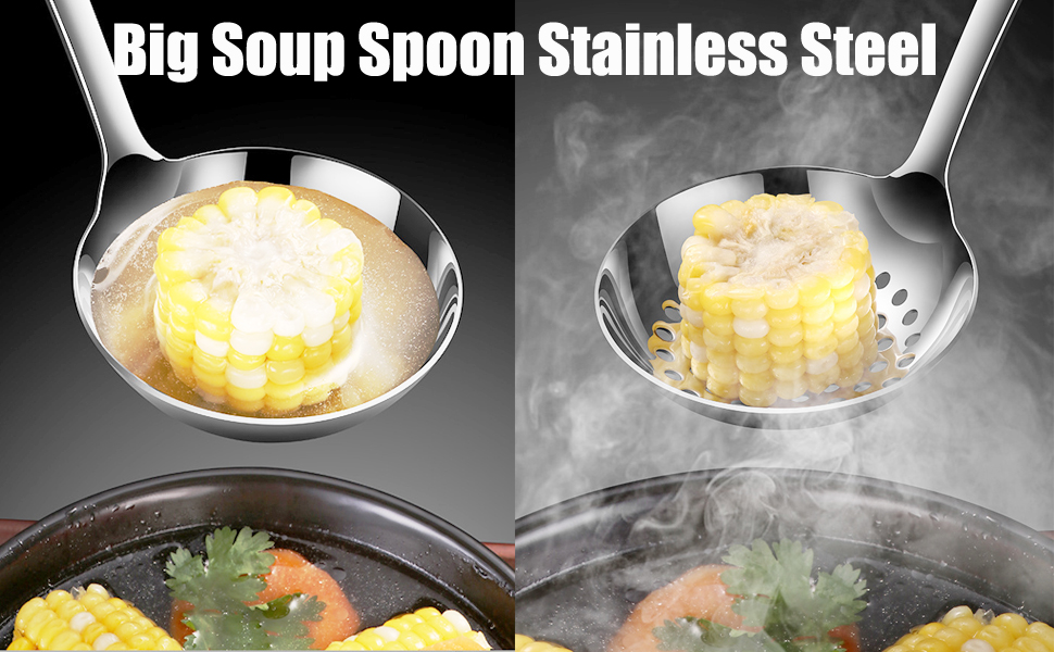 Soup Ladle Big Soup Spoon Stainless Steel