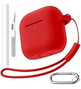 Hamile for AirPods 4 Case (2024) with Cleaner Kit, Keychain & Lanyard – Soft Silicone Protective ...